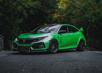 Slime Green Honda Civic Type-R with D03-R Forged Wheels