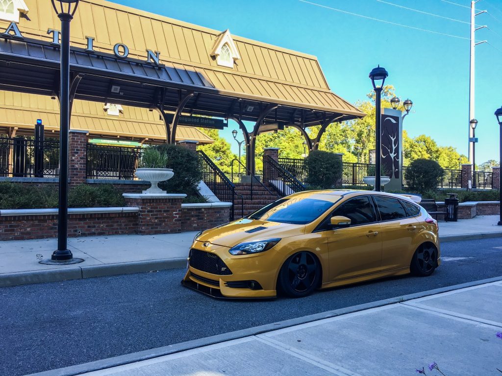 Ford Focus ST with Agency Power Carbon Rear Waist Spoiler Vivid