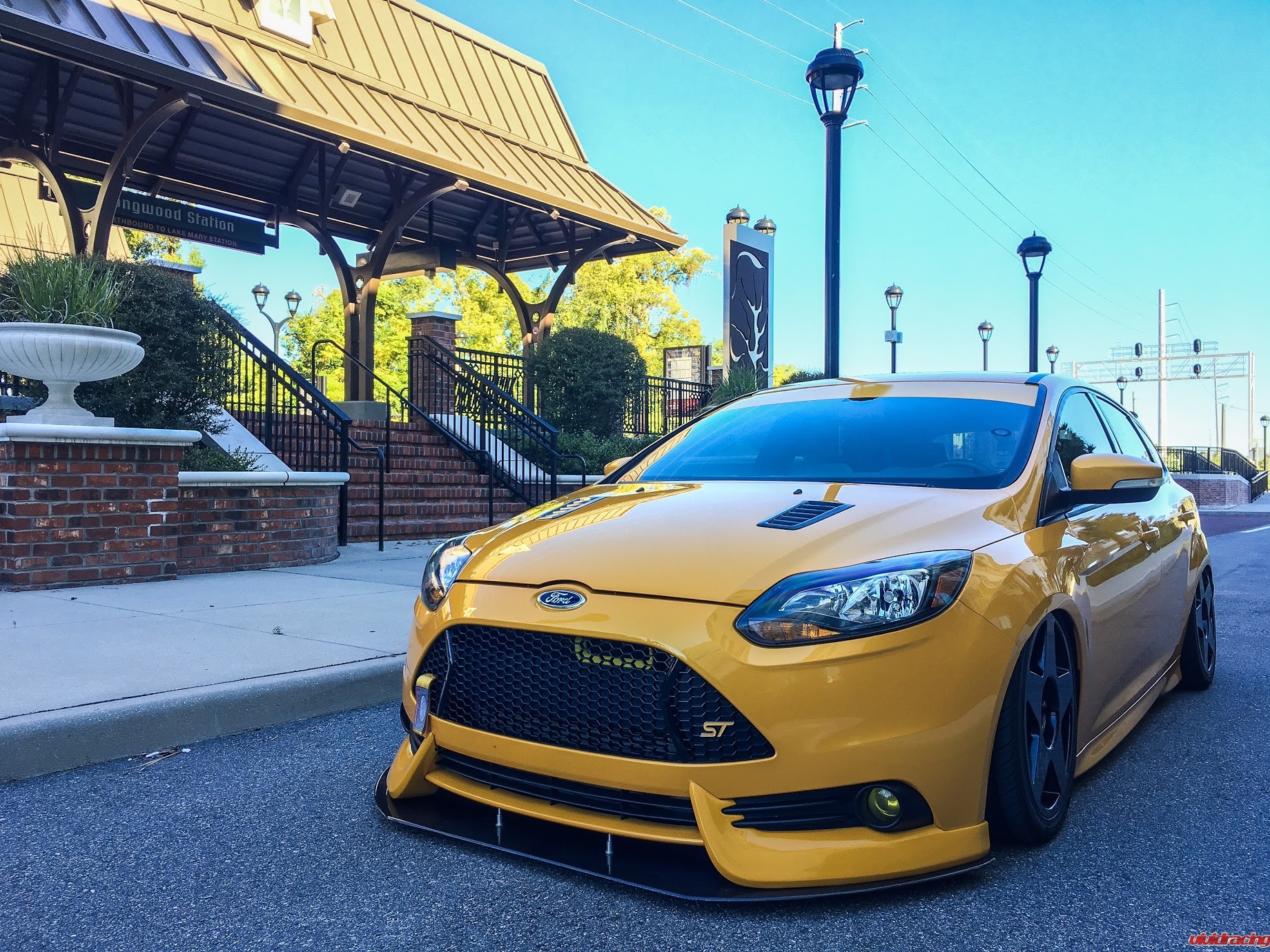 Ford Focus ST with Agency Power Carbon Rear Waist Spoiler Vivid