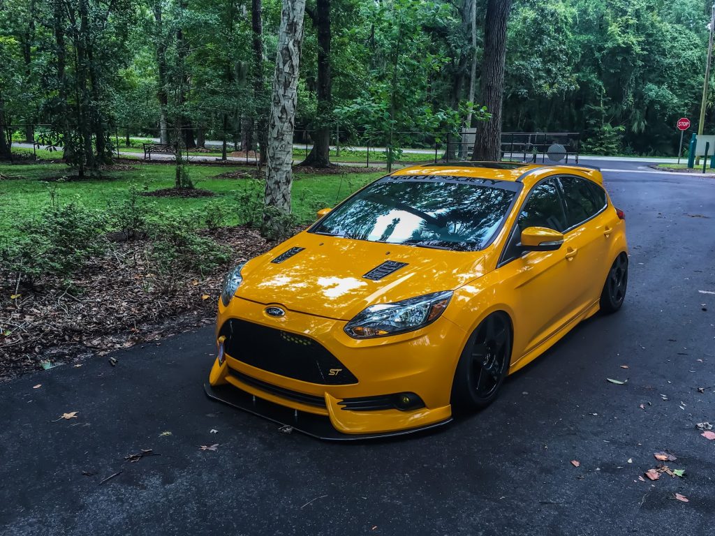 Ford Focus ST with Agency Power Carbon Rear Waist Spoiler Vivid