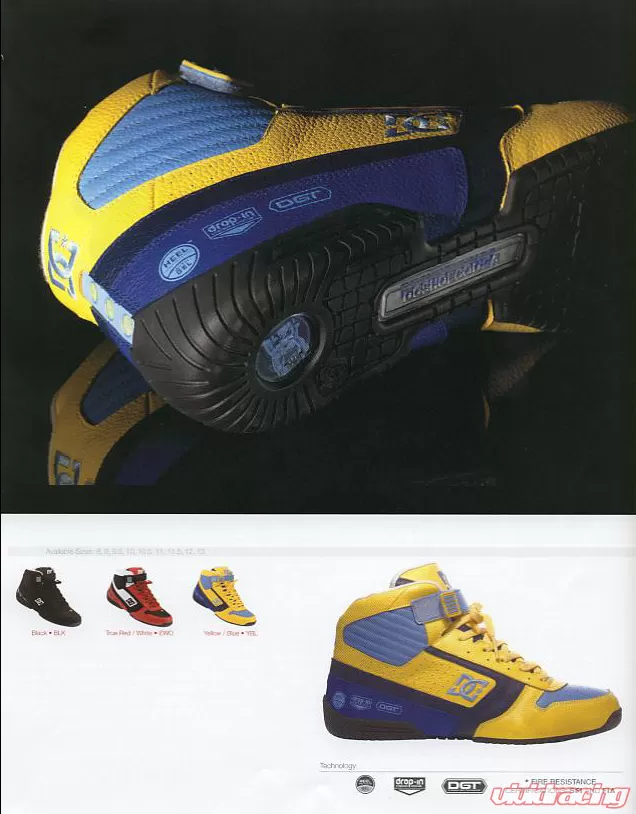DC Shoes Pro Spec 1.0 Racing Shoes Yellow/Blue