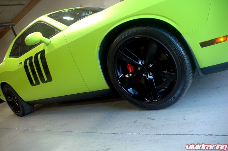 Lime Green Wrapped Challenger