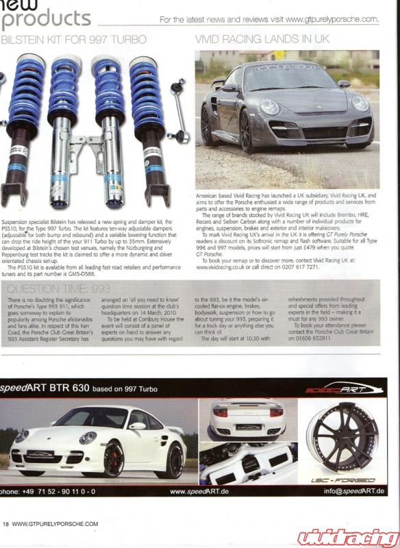 Vivid Racing UK PR in GT Porsche Magazine