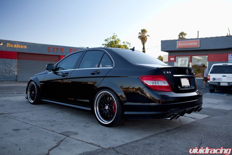 Mercedes C63 Lowered With Kw V3 Coilovers