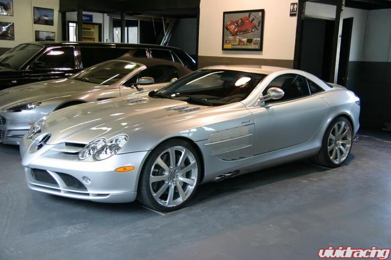 Mercedes SLR with 20x9” front and 20x12” rear M43’s with a brushed finish
