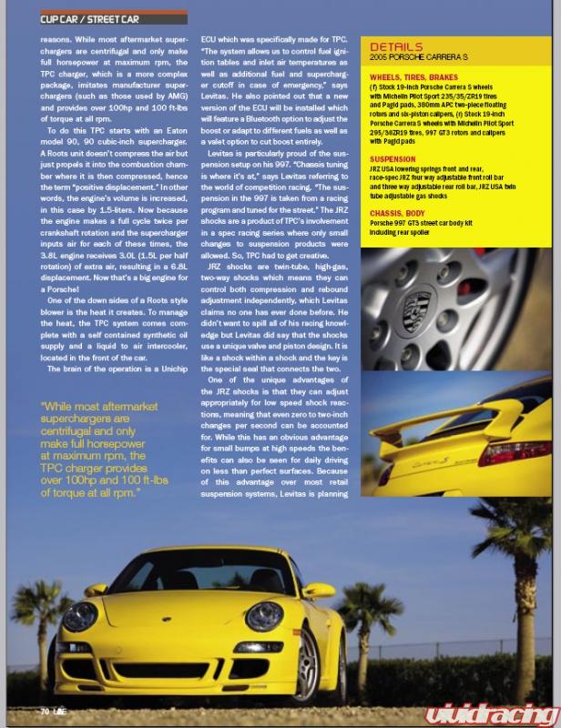 TPC Supercharger Porsche 997 Review Article