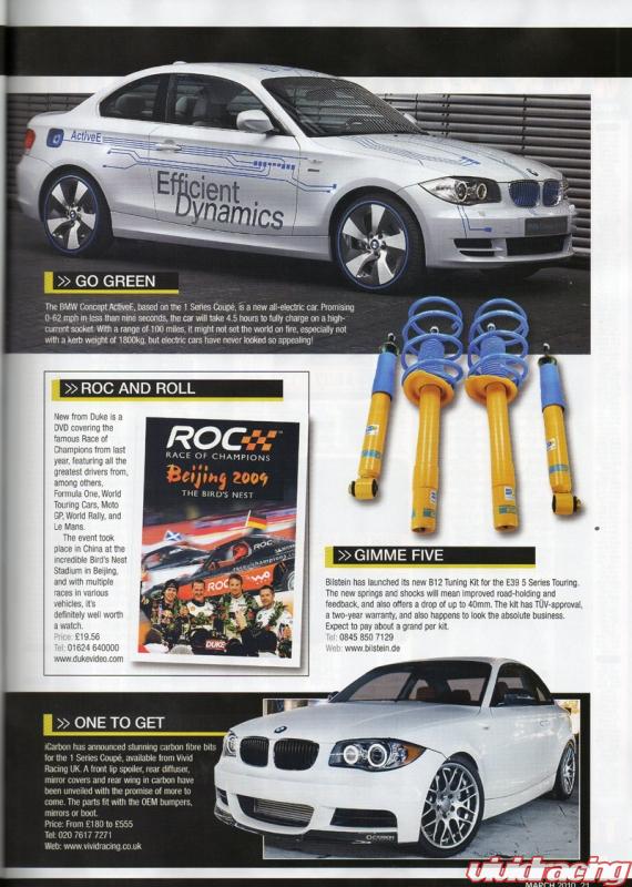 UK BMW Magazine Featuring iCarbon and Vivid Racing