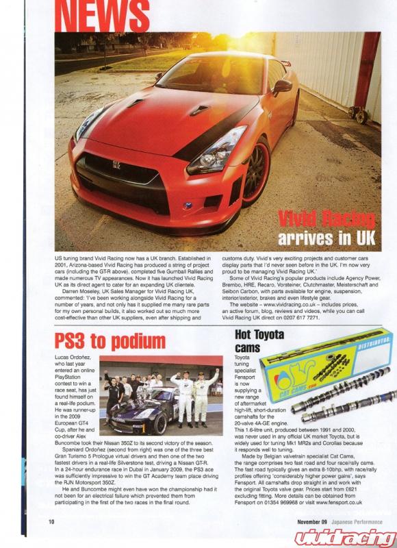 Japanese Performance Magazine VR UK Press Release