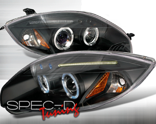 SpecD Black Halo LED Projector Headlights Mitsubishi Eclipse 06-08 - 2LHP-ELP06JM-TM