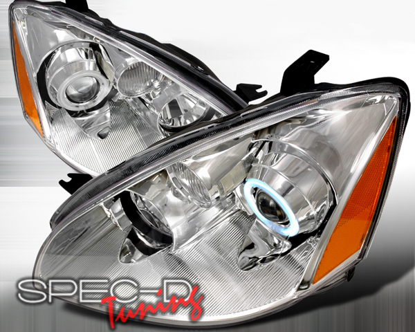 SpecD Chrome CCFL Halo Projector Headlights Nissan Altima 02-04 - 4LHP-ALT02-KS