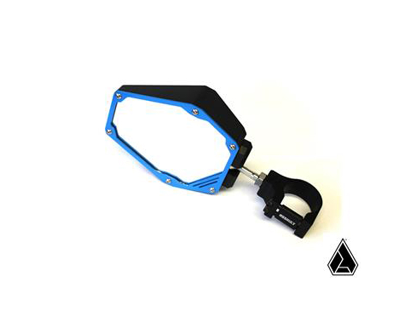 Assault Industries Bomber Series Blue on Black Side Mirrors with 2 Inch Clamp - 101005SM03023