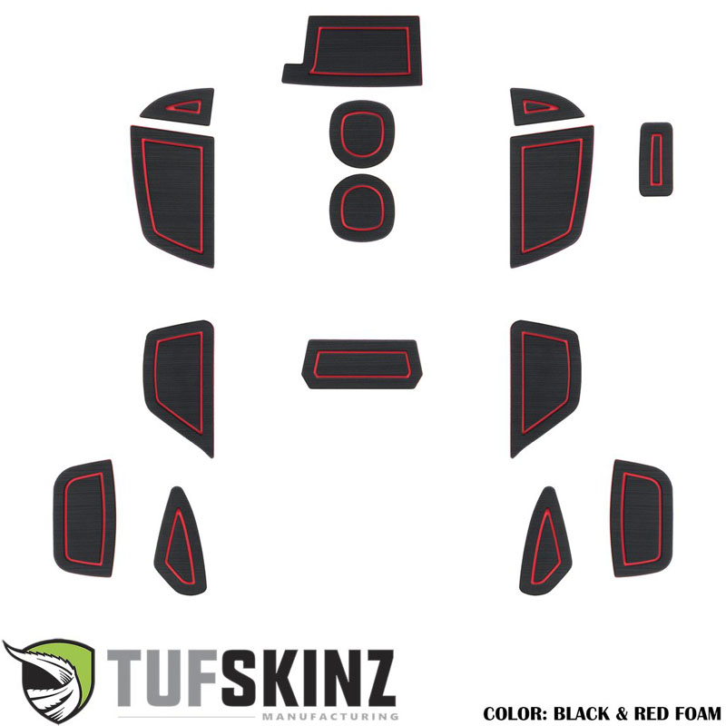 Tufskinz Ford Focus Rs Interior Cup Holder Inserts 16 Up Ford Focus Rs Foam Black Red