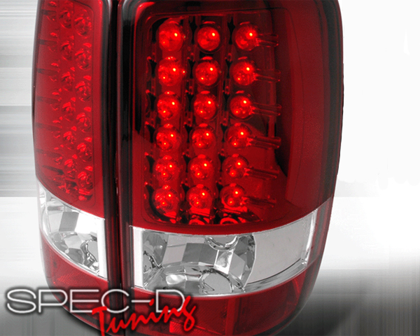 SpecD Red/Clear LED Tail Lights Chevrolet Tahoe 00-06 - LT-DEN00RLED-TM