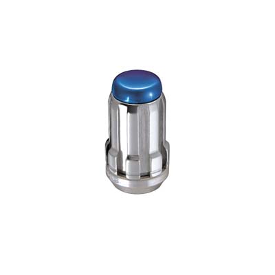 McGard SplineDrive Lug Nut (Cone Seat) 1/2-20 / 1.60in. Length (Box of 50) - Blue Cap (Req. Tool) - 65001BC
