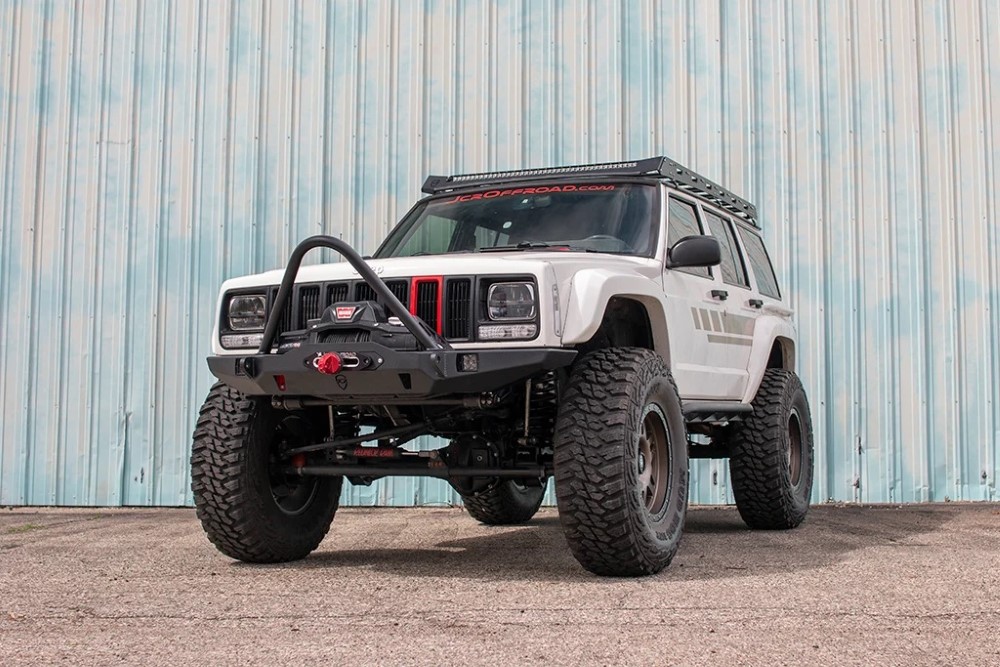 Jcr Offroad Jeep Xj Winch Bumper For 84 01 Cherokee With Tubework