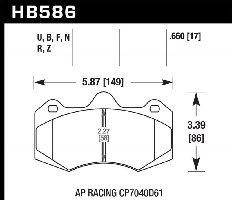 Hawk Performance HB396F.630 HPS Disc Brake Pad 