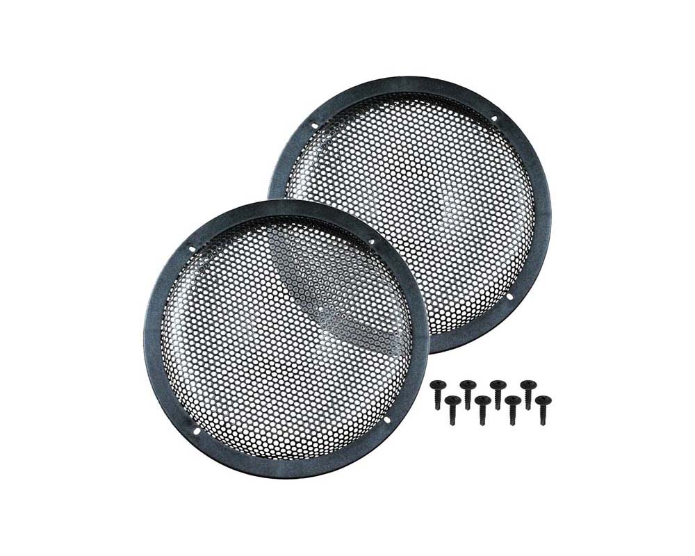 Qpower 12" Black Woofer Grills Sold In Pairs - GRILL12DELUXEKIT