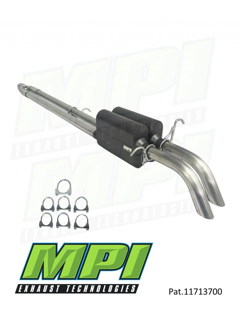 MPI Exhaust Technologies Clamp-on Kit w/Mufflers - F454-TDPSBN-C