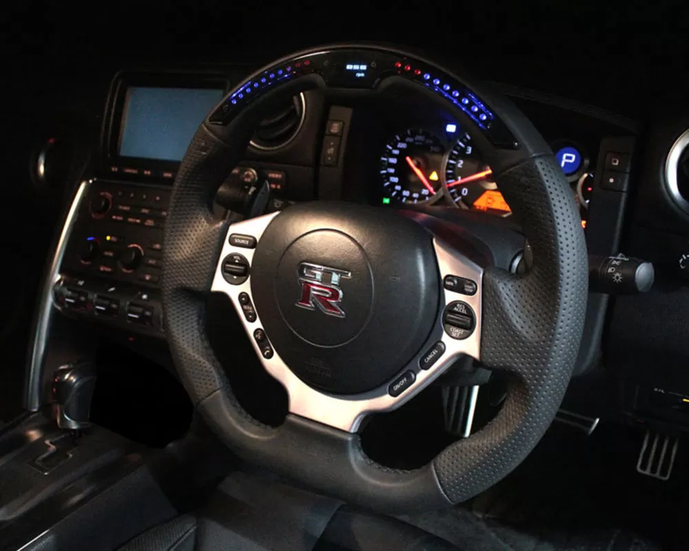 DAMD Black Leather Black Stiching Performance Steering Wheel Nissan GT-R 2007-2011 - DMD-DPS357BGTR