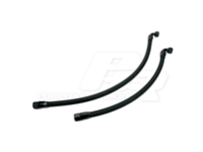 Powerhouse Racing -12AN Black Braided Line Black Hose Ends Breather Lines for Gen 2 Breather Tank Toyota Supra LHD | RHD - FT 01011037.B.BKB