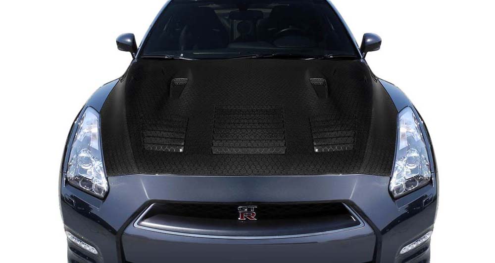2009-2016 Nissan GT-R R35 Carbon Creations Geo6ix GT2 Hood - 1 Piece - 119216