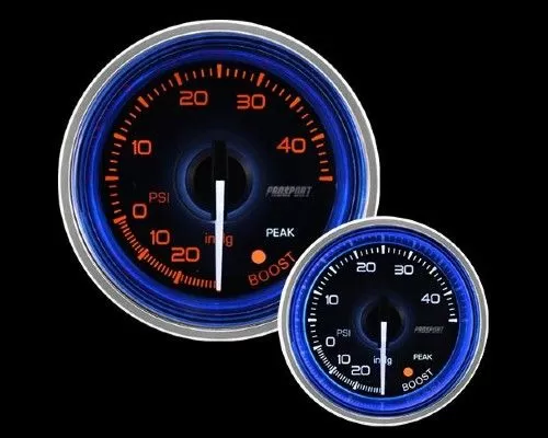 ProSport 2-1/16" Crystal Series Blue/White Electric Boost Gauge - 216CLSNWABOU-R.PSI