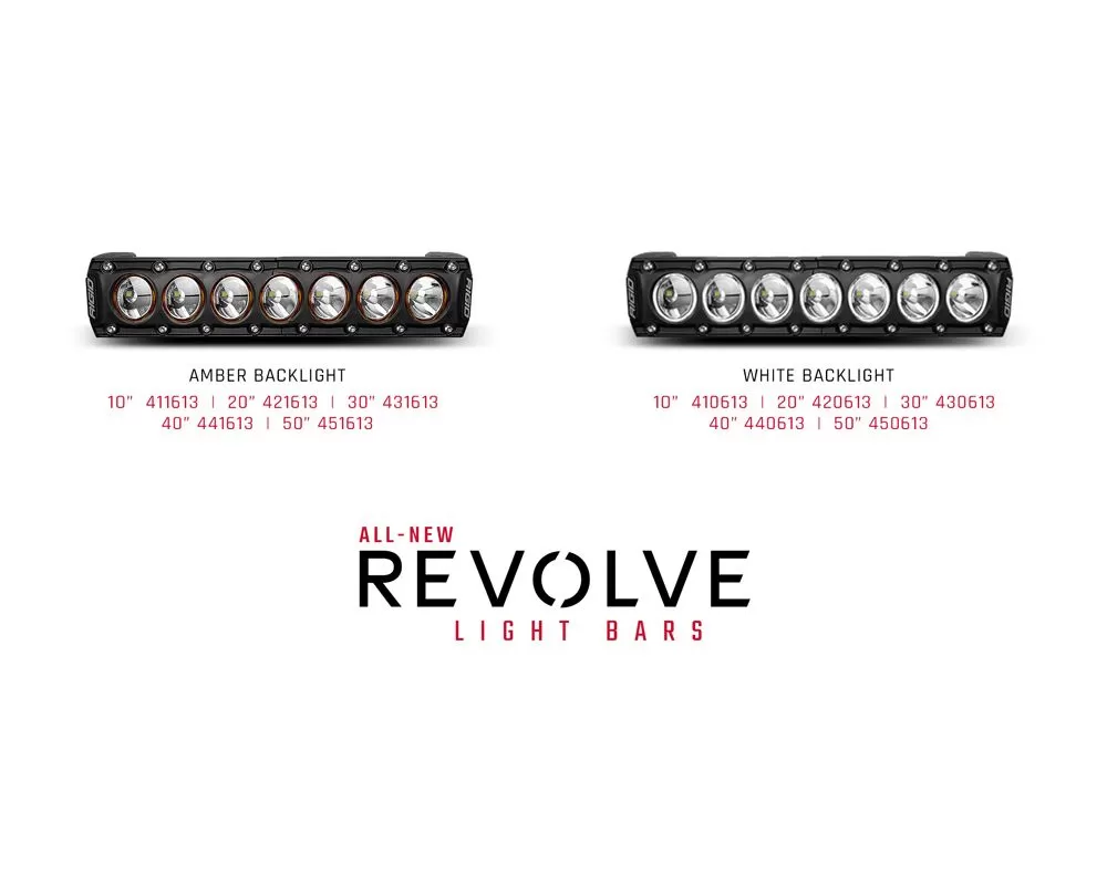 RIGID Industries 10" Revolve Light Bar (Amber Backlight) Ford Bronco 2021+ - 411613