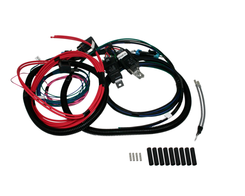 AFCO Wire Harness Dual Fan Dual 40 Amp Relays Positive Or Negative Controlled Universal - 8000044402