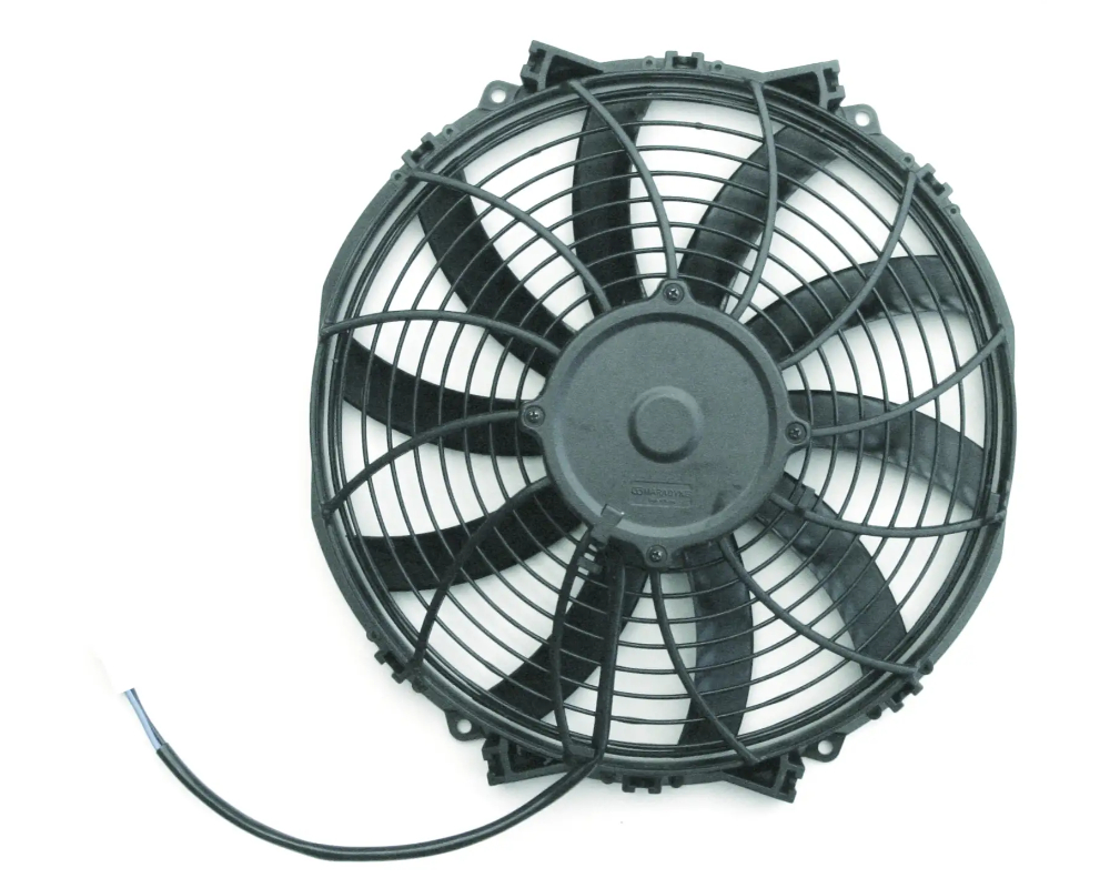 AFCO S-Blade Electric Fan 12" 1155 CFM Standard Connectors w/ Pigtail - 80180