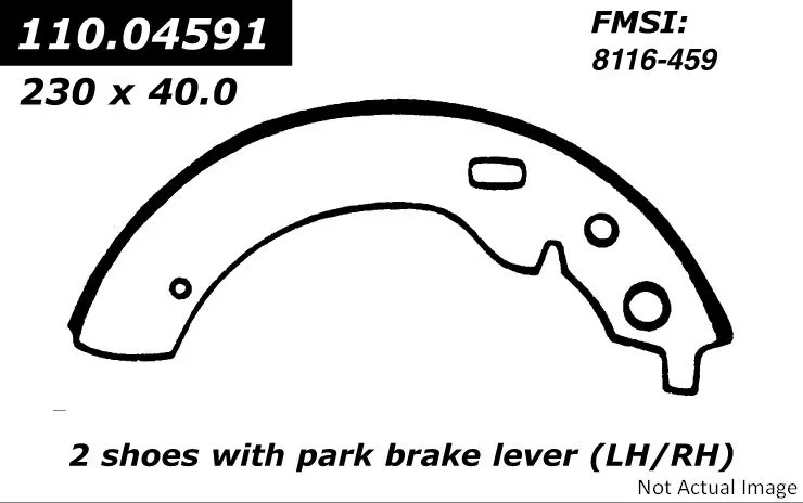 Centric Parts Drum Brake Shoe BMW Rear - 111.04591