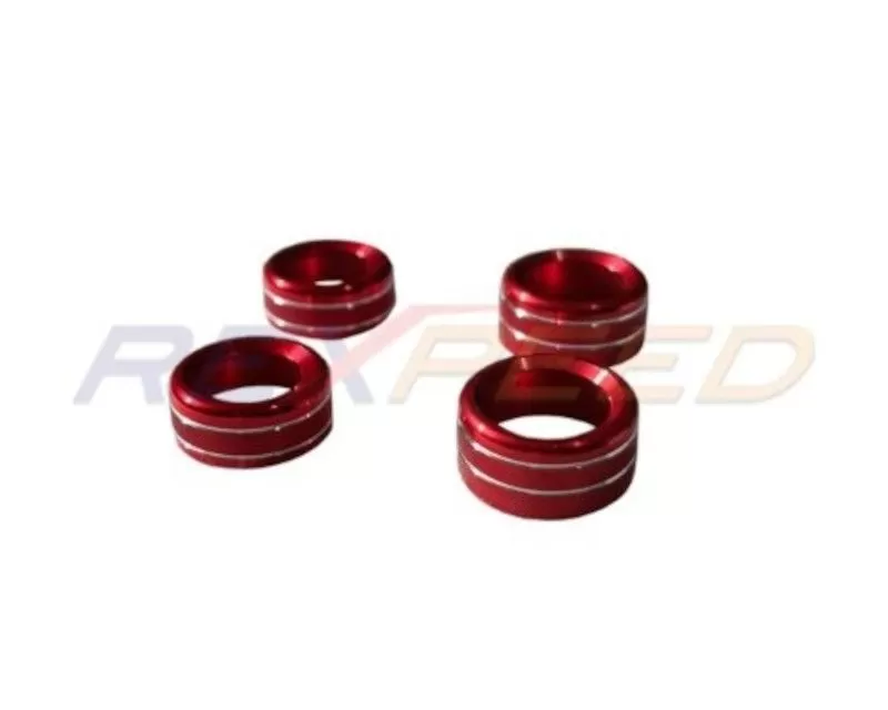 Rexpeed Alloy Audio Volume and AC Knob Cover Red Toyota GR86 | Subaru BRZ 2022+ - FR148R