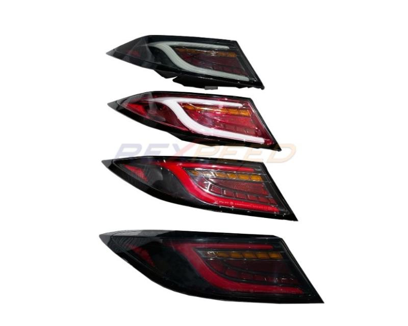 Rexpeed  Tail Lights-Smoky Black Lens+Red Tubes  Toyota GR-86 | Subaru BRZ 2022+ - FR127RM