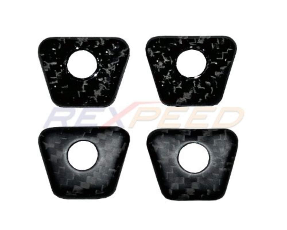 Rexpeed Dry Carbon Door Lock Pins Caps Ring Decorate Cover Gloss Toyota Supra GR 2020+ - TS76