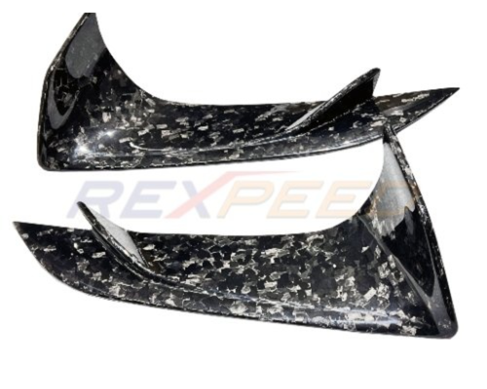 Rexpeed Forged Carbon Lower Front Bumper Covers Gloss Toyota Supra GR 2020+ - TS82FC