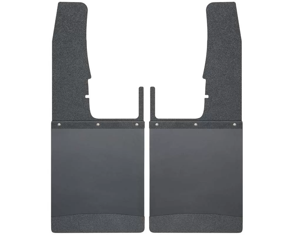 Husky Liners Kick Back Mud Flaps Front 12" Wide Black Top and Black Weight 09-16 Dodge Ram - 17103