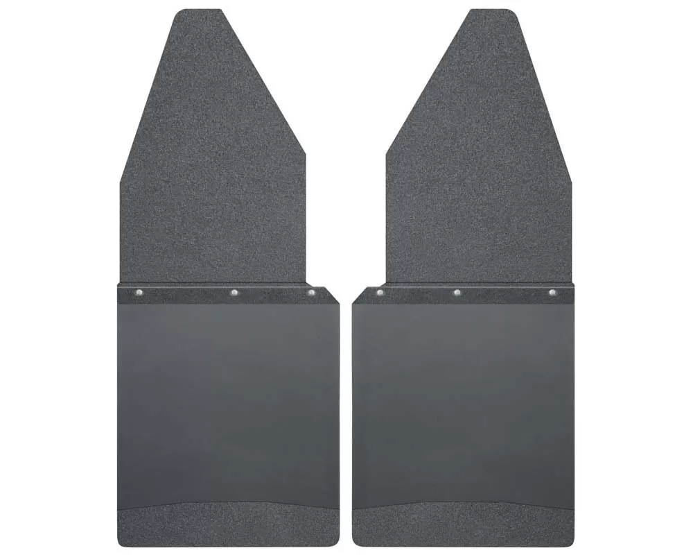 Husky Liners Kick Back Mud Flaps Front 12" Wide Black Top and Black Weight 88-16 Ford F Series - 17105