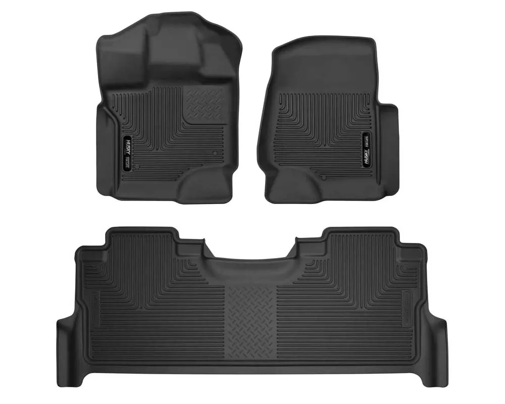 Husky Liners X-ACT Contour Front And 2nd Seat Floor Liners Black Ford F-250/F-350 Super Duty Crew Cab 2017+ - 53388