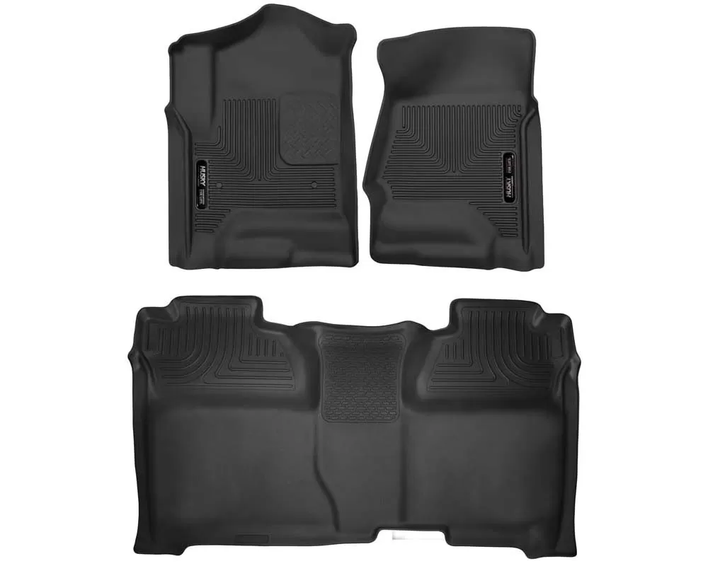 Husky Liners Black Front & 2nd Seat Floor Liners X-Act Contour Chevrolet Silverado 1500 2014-2018 - 53908