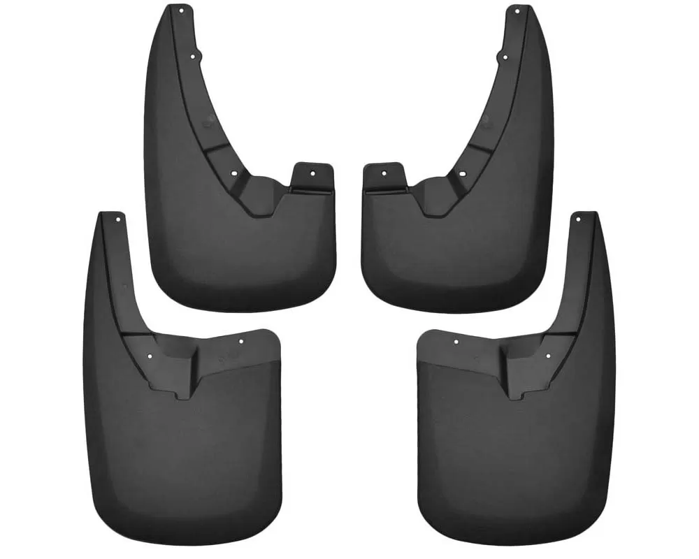 Husky Liners 09-18 Dodge Ram 1500/2500/3500 Does Not Have Fender Flares Single Rear Wheels Front and Rear Mud Guard Set Black - 58176
