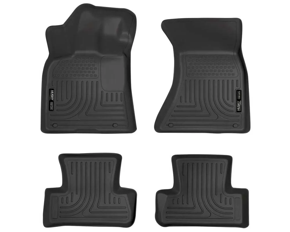 Husky Floor Liners Front & 2nd Row 09-15 Audi Q5/SQ5 (Footwell Coverage) WeatherBeater-Black - 96411