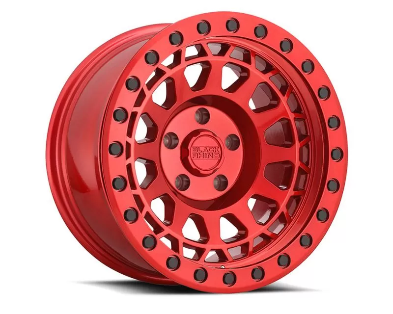 Black Rhino Primm Wheel Set of 5 17x9 5x127 -18mm Candy Red w/Black Bolts Jeep Gladiator | Wrangler JK/JL/JT - 1790PRM-85127R71-SET