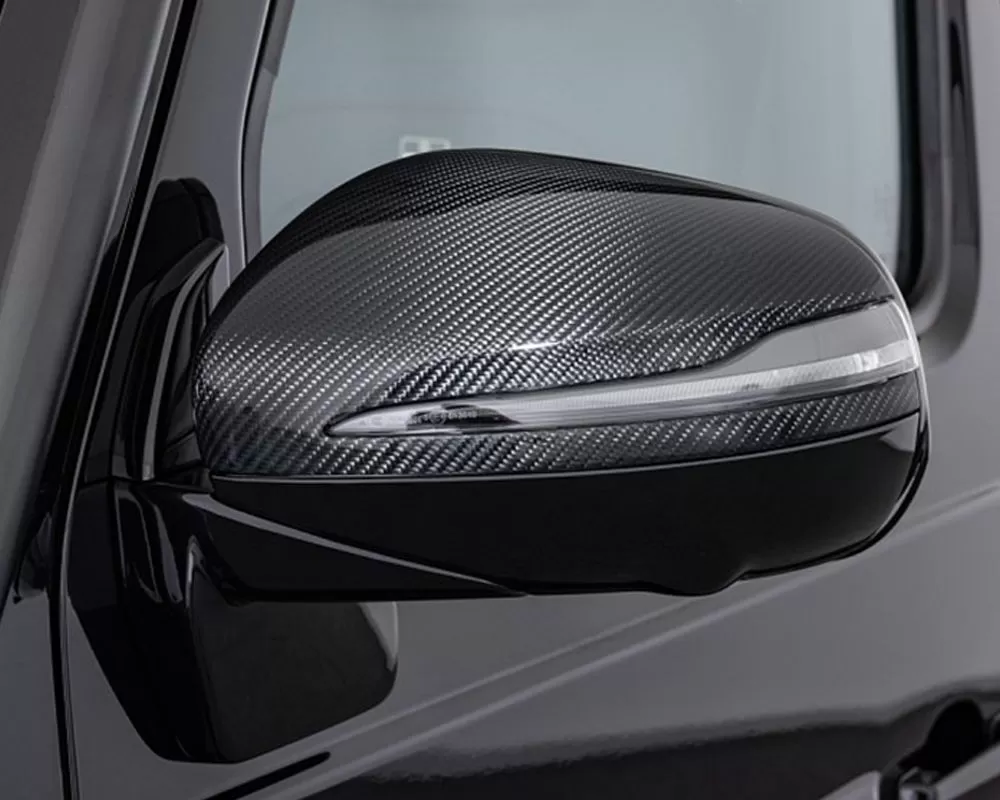 BRABUS Glossy Carbon Fiber Side Mirror Cover Mercedes-Benz G63 AMG W463A G-Class 2018-2022 - 464-810-00