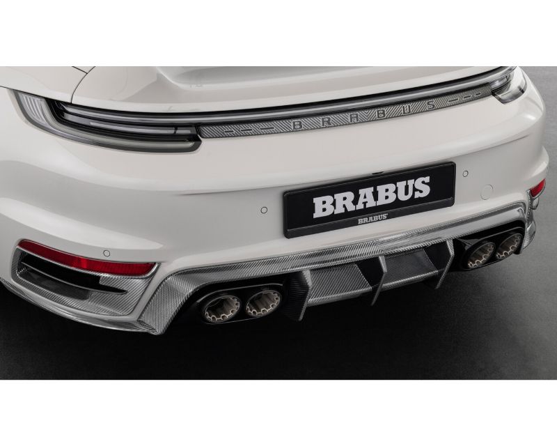 BRABUS Carbon Fiber Rear Skirt Add on in Gloss Carbon Porsche 992 Turbo S 2020+ - 902-410-00