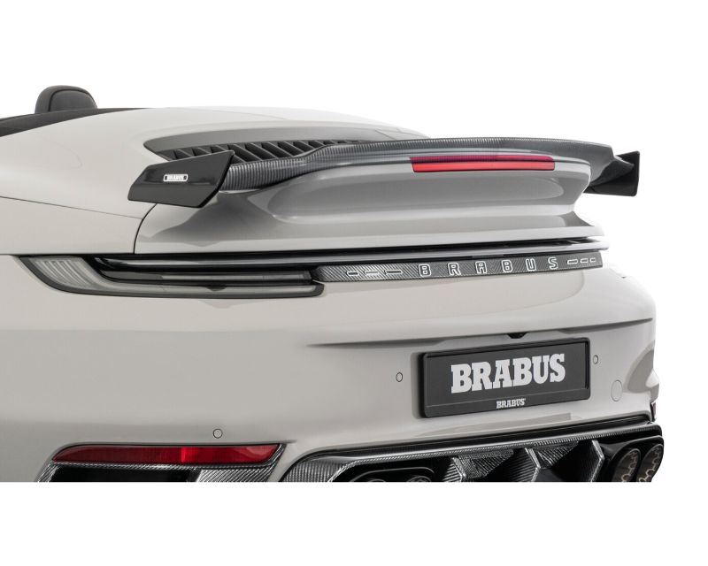 BRABUS Carbon Fiber Trunk Spoiler with paintable wing tips in Gloss Carbon Porsche 992 Turbo S 2020+ - 902-460-00