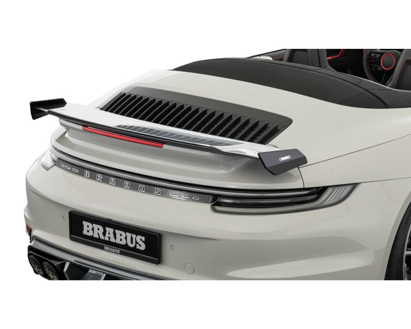 BRABUS Carbon Fiber Rear Cover with "BRABUS" logo in Gloss Carbon  Porsche 992 Turbo S 2020+ - 902-490-00
