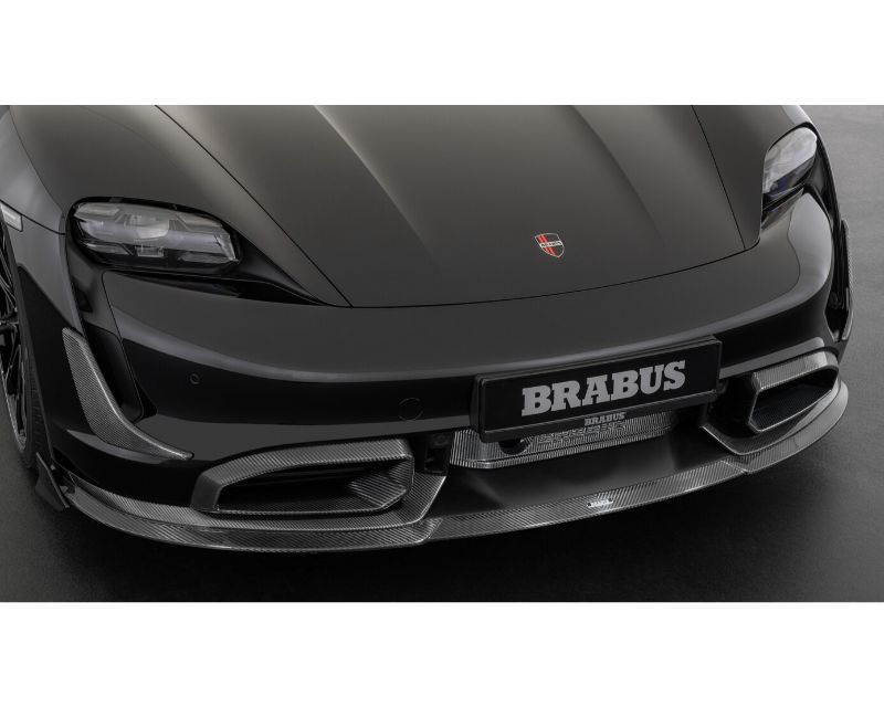 BRABUS Carbon Fiber Front Spoiler with Paintable Wing tips in Gloss Finish Porsche Taycan Turbo S - 9TY-200-00