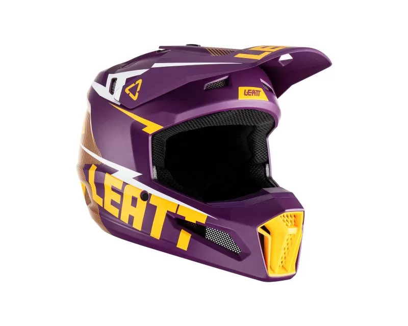 Leatt Helmet Moto 3.5 Jr V23 | Color: Indigo | Size: Youth Large CLEARANCE - 1023011601