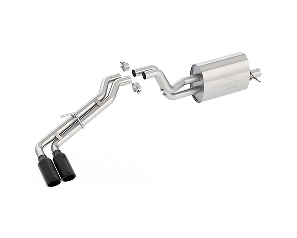 Ford Racing 2.3L Ecoboost Side Exit Cat-Back Exhaust System w/ Dual Black Chrome Tips Ford Ranger 2019 - M-5200-RA23SB