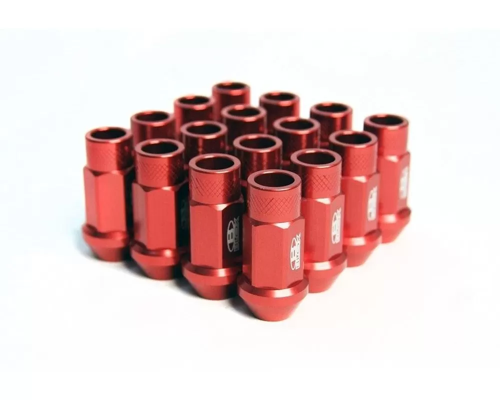 Blox Racing 16pc Red 12x1.50mm Street Series Forged Extended Lug Nut Set CLEARANCE - BXAC-00103-SSRD