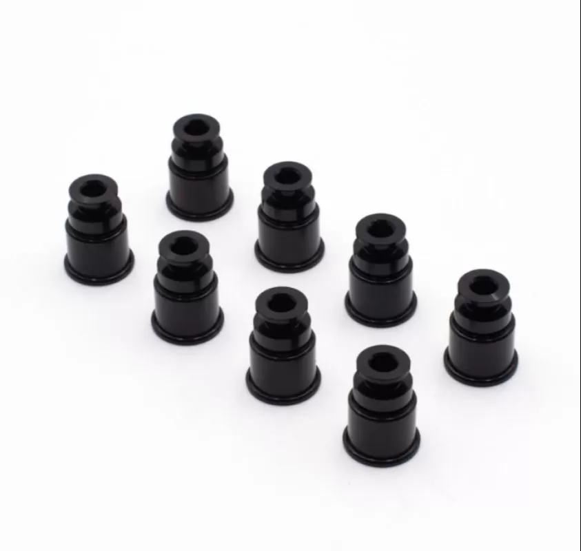 BLOX Racing 14mm Adapter Top (1/2in) w/Viton O-Ring & Retaining Clip (Set of 8) - BXEF-AT-14S-8